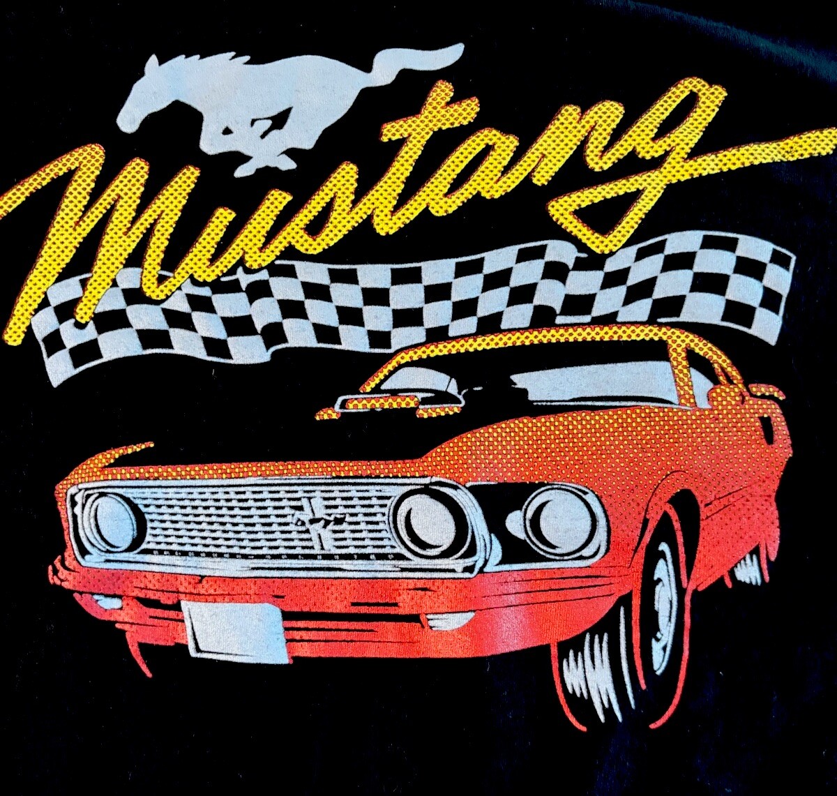 PONY T shirt uomo Ford Mustang prodotto ufficiale con licenza nera grafica taglia XL