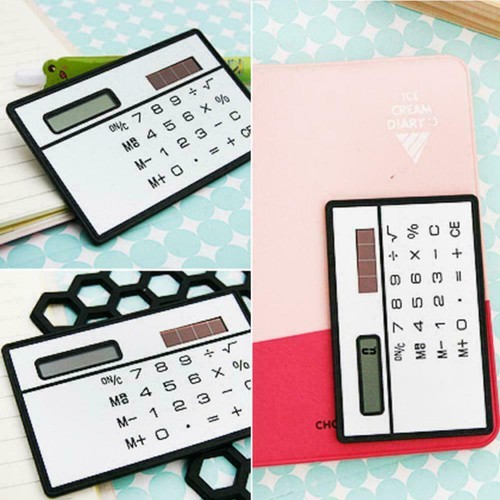 Useful 8 Digits Ultra Thin Mini Slim Credit Card Solar Calculator O7K6 # Q0丨UK - Picture 2 of 10