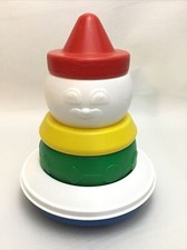 Tupperware TupperToys Roly Poly Shapes Stacking Clown 1991 Vintage
