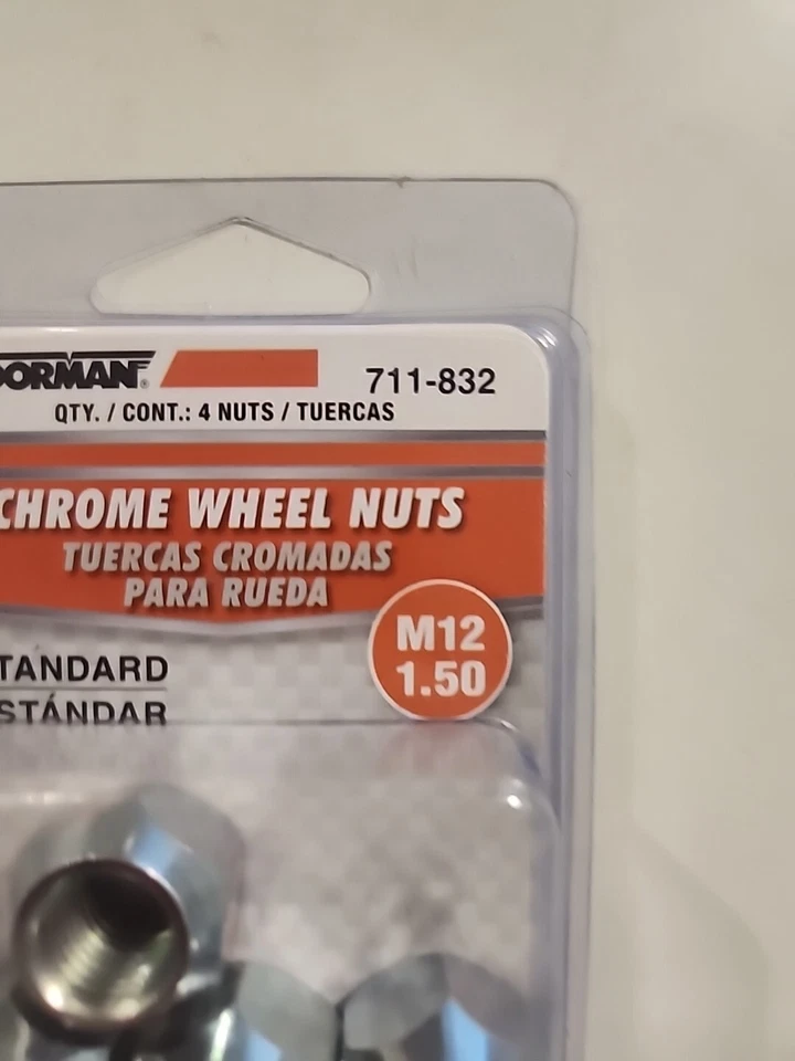 Dorman 711-832 车轮螺母镀铬标准 M12-1.50 — 第 2/4 张图片