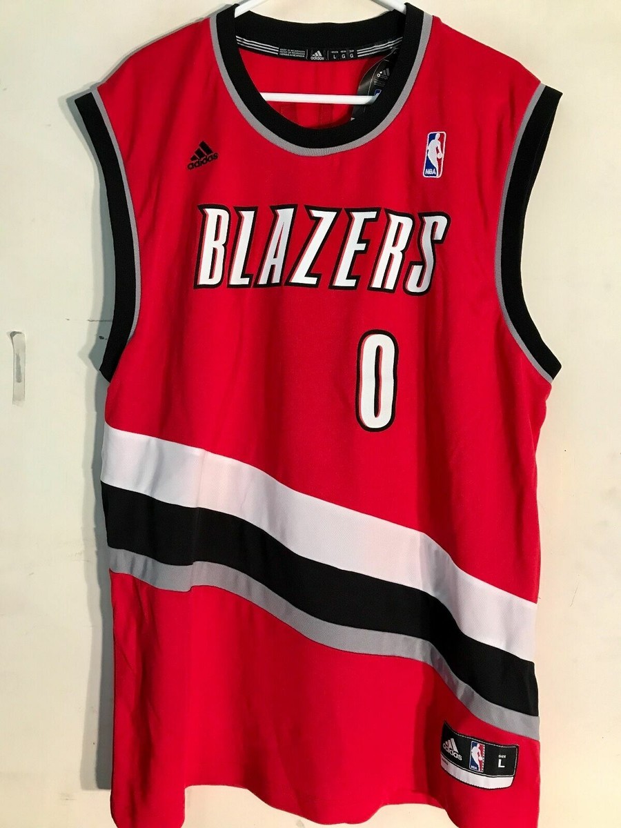 DAMIAN LILLARD ADIDAS PORTLAND TRAIL BLAZERS 2XL OFFICIAL GENUINE