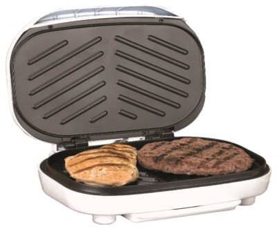 Brentwood TS-605 Electric Contact Grill & Panini Maker - White