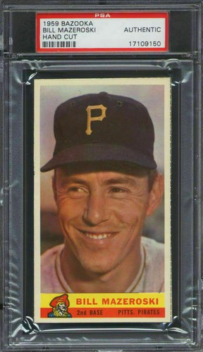 Bill Mazeroski 1959 Bazooka Hand Cut card