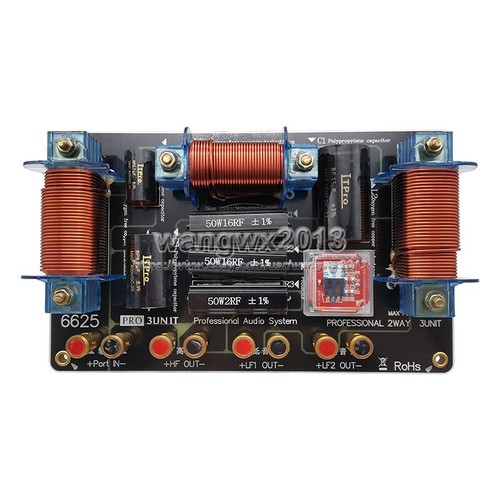 1000W Dual Bass 2 Way 3 Unit High-Low Speaker Frequency Divider Crossover Filter - Picture 3 of 6