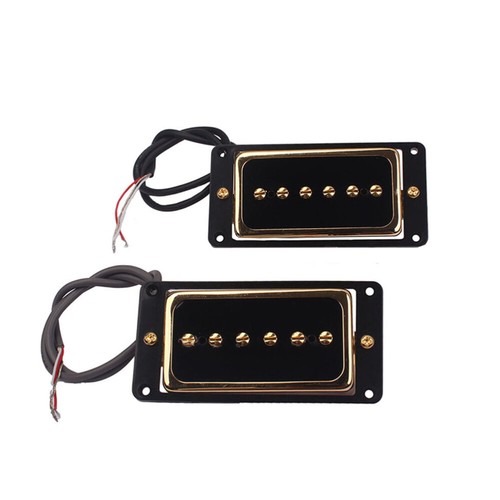 Gitarre Humbucker Pickup Kits mit Rahmenabdeckung für E -Gitarre (golden) - Zdjęcie 7 z 7