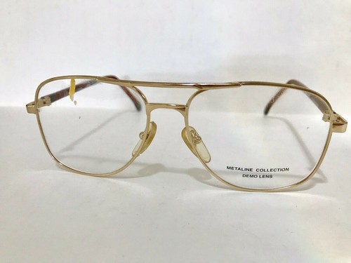 METALINE COLL #6 54mm SQUARE GOLD METAL MEN'S EYEGLASSES OPHTHALMIC FRAME #20