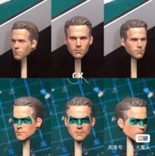 2pcs 1:12 Ryan Reynolds Head Sculpt Fit 6'' Male Action Figure Body Doll Model