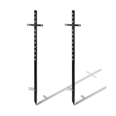 Gisafai 2 Pcs 46 Inches Yard Sign Stakes Heavy Duty Metal Stake Yard Sign Hol...