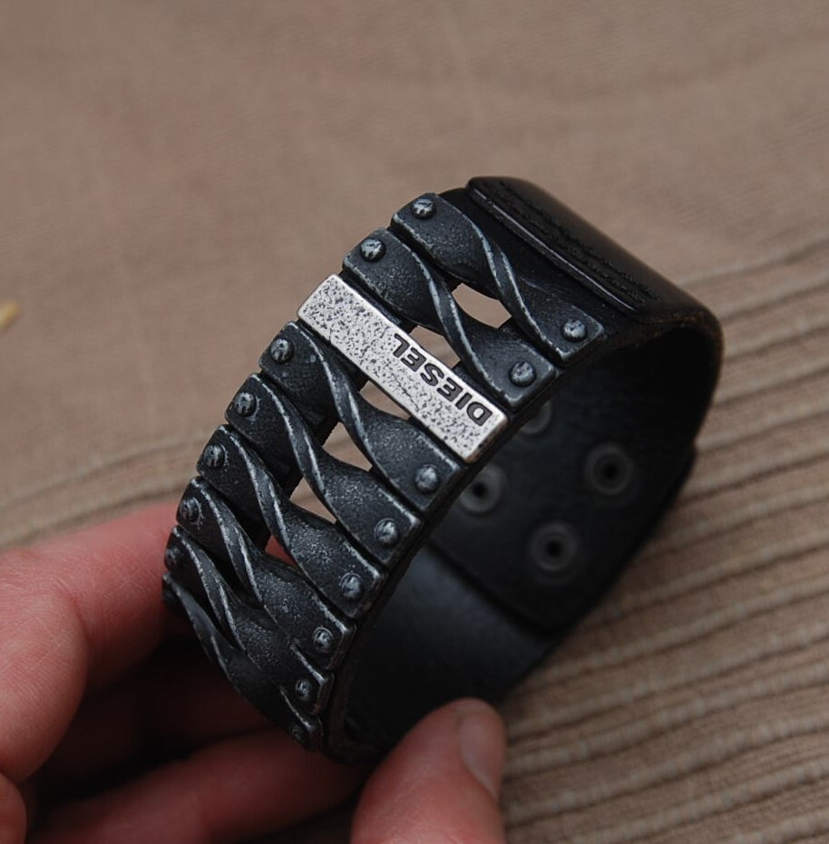 DIESEL   leather  BRACELET