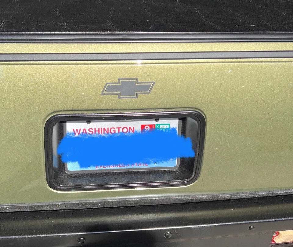 1978-87 Chevrolet El Camino Tailgate Emblem Bowtie Black Out Chrome Delete - Image 2 of 2