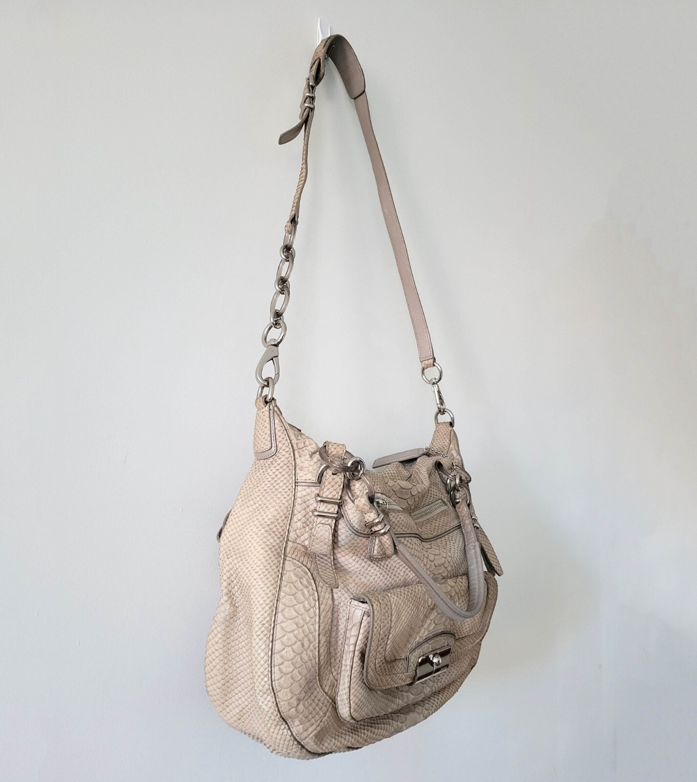 COACH Kristin Pinnacle Embossed Python Laila Roun… - image 5