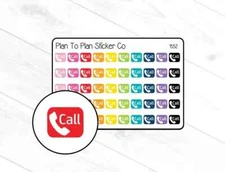 1552~~Call Reminder Planner Stickers.
