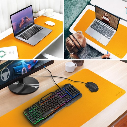 🔥Desk Pad Protector, Office Desk Mat, PU Leather Mouse Pad, Laptop Desk Pad - Picture 5 of 6