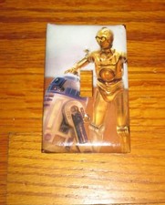 R2 D2 C3PO on Tatoonie CLASSIC STAR WARS DROIDS Light Switch Cover Plate
