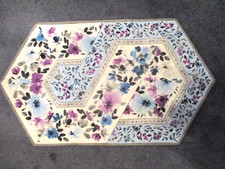 Hand Made Quilted Table Runner/Topper /Mat  17" x 29"  Multicolor floral
