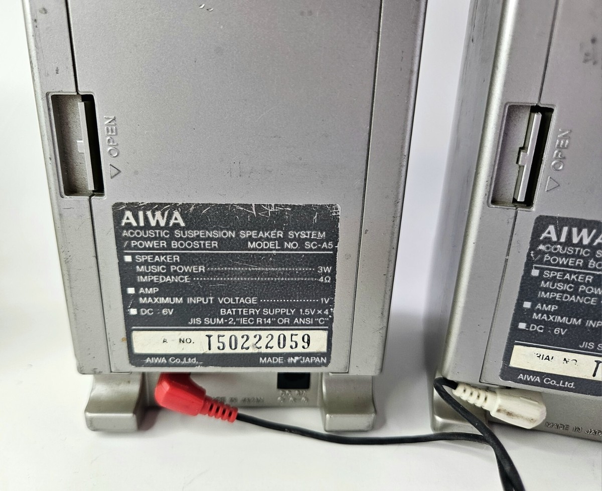 AIWA SC-A5 アクティブ スピーカー AIWA SC-A5 Power Booster Speakers for Walkman, Portable Players