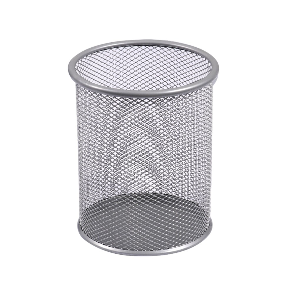  - Silver Wire Mesh Pen Cup 11.7X14Cm - Image 2