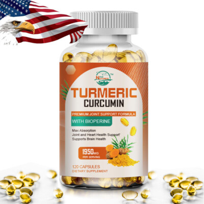 Turmeric Curcumin1950mg 95%Highest Potency with Black Pepper and Ginger Extract