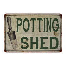 Potting Shed Garden Sign Vintage Look Chic Farm Decor She Shed 108120020045