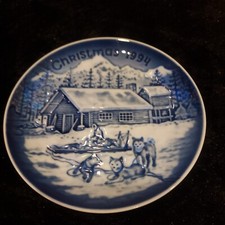 Bing & Grondahl Christmas In America Collector Plate 1994 Christmas Eve Alaska 