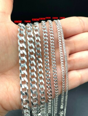 Italienische massive Sterling Silber Panzerkette Halskette 925 Silber Kette UNISEX