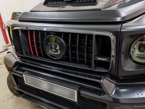 Carbon Front Grille Frame LED G900 Rocket Style made For G Wagon W464 - Picture 5 of 5