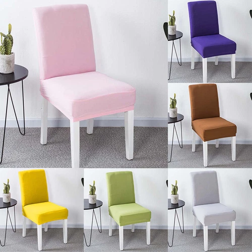Universal Chair Cover Spandex Strech Dinner Solid Chair Wedding Party Seat Cover - Picture 2 of 40