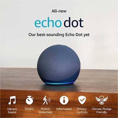 New Amazon Echo Dot 5th Gen (newest model) Bigger Vibrant Sound, Routines, Alexa