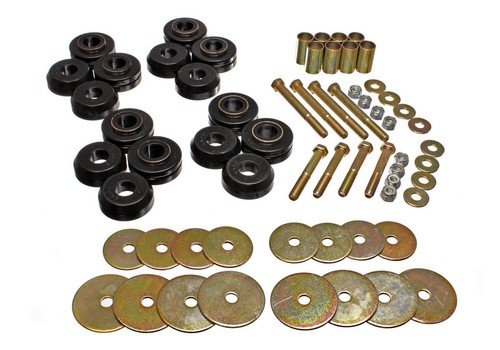Energy Suspension 3.4110G Energy Suspension 67-95 K5 Blazer/67-70 Denali XL/Suburban/Yukon XL 4WD Black Body (Cab) Mount Set