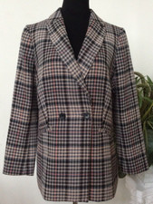 NWT Talbots Double Breasted Bradwell Tweed Houndstooth Blazer Jacket Sz 12, 189