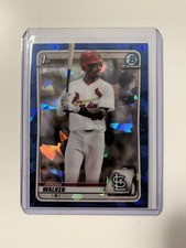 Jordan Walker 2020 1st Bowman Chrome Draft Sapphire St. Louis Cardinals Prospect