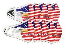 10 PACK/PCS American Eagle Flag / American Strong Fashion Face Mask Adult Unisex