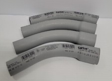 4 Pack 1 inch PVC 45-Degree Belled End Elbow Schedule 40