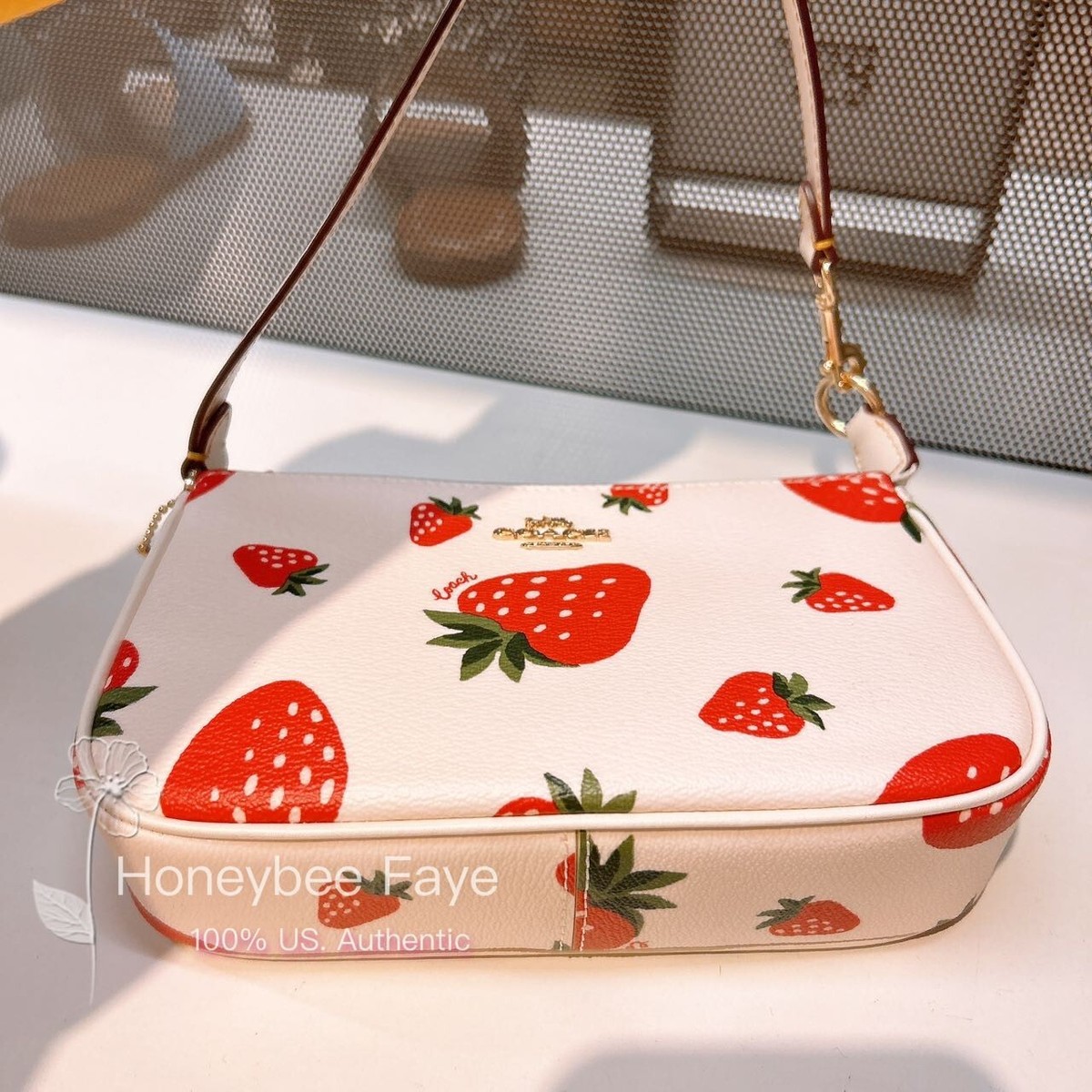 Nwt Coach Nolita 19 With Strawberry Print CH533 + Extended