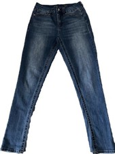 SEVEN7 Jeans Women's 8 Tummyless High Rise Skinny Slimming Stretch Blue Denim