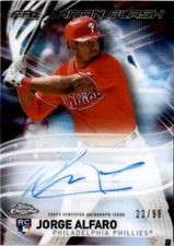 2017 Topps Chrome #FFA-JA Jorge Alfaro Freshman Flash Auto /99
