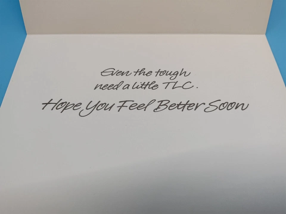 Leanin' Tree Get Well Soon Card Never Pick A Fight W/A Cat - Image 2 of 4