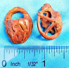 Set of 2 - Wooden Monkey Basket - MINI DOLL HOUSE ACCESSORIES