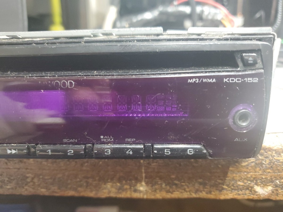 Kenwood KDC-152 CD MP3 Player 1 Din Receiver Aux In Stereo