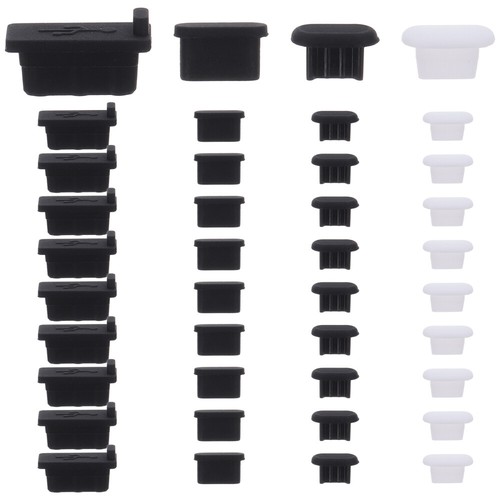 40 Pcs Mobile Dust Plugs Side Connector Cover Silicone Protective Cap - 第 1/12 張圖片