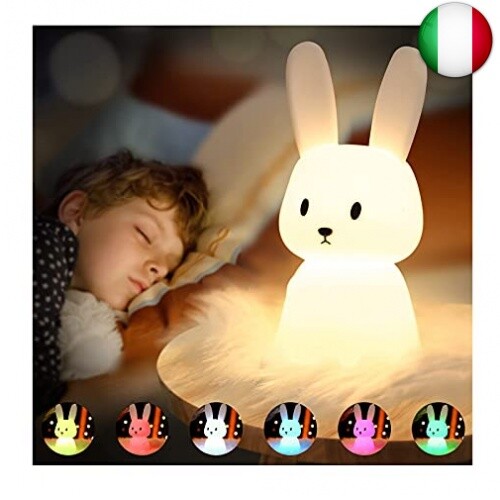 SOLIDEE Luce Notturna Bambini, Luce Notturna Bambini Silicone, 7 Multicolori