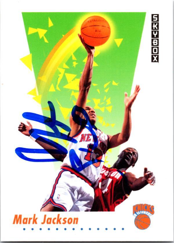 Mark Jackson autographed Basketball Card (New York Knicks) 1991 Skybox #190