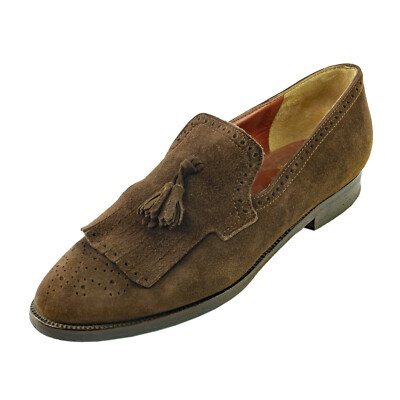Barneys New York Dark Brown Suede Loafers Barneys NewYork Men main image 2