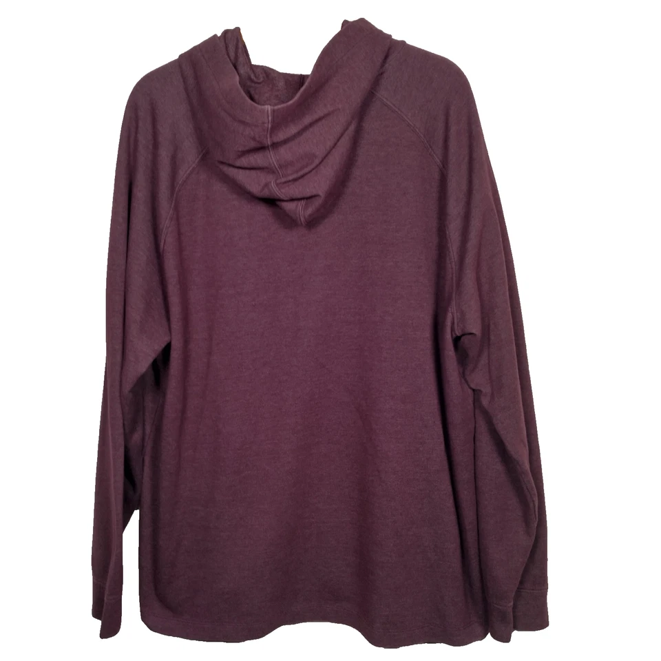 Camisa GAP Feminina XXL Com Capuz Raglan Manga Longa Ameixa Roxa Athleisure Roupa Ativa - Imagem 2 de 4