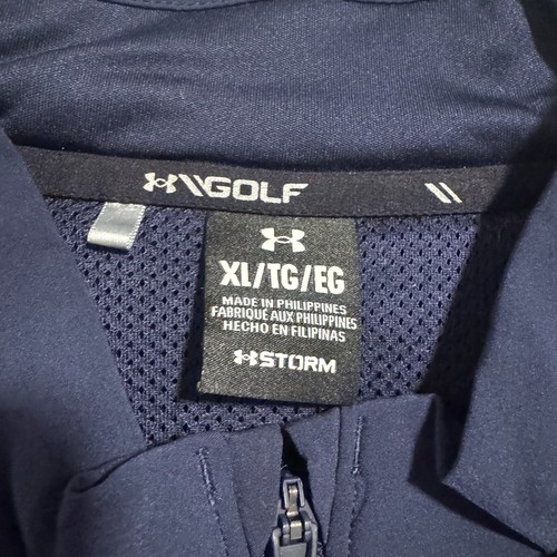Under Armour Storm Golf Vest Navy Blue UA Full Zip Performance Men's Size XL - Picture 3 of 12