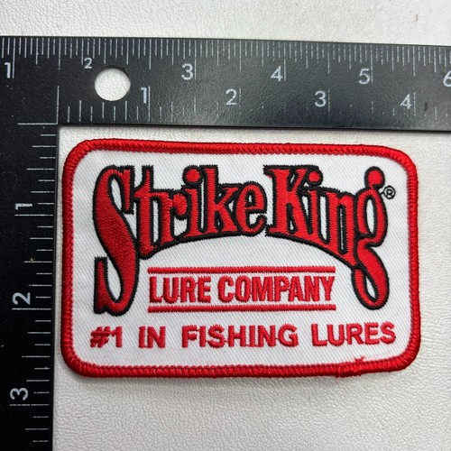 NOS Fish Fishing Lures STRIKE KING LURE COMPANY Patch (Angler, Fisherman) 00TP