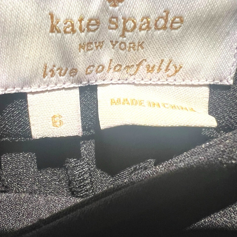 Kate Spade Black Straight Pant Size 6 eBay