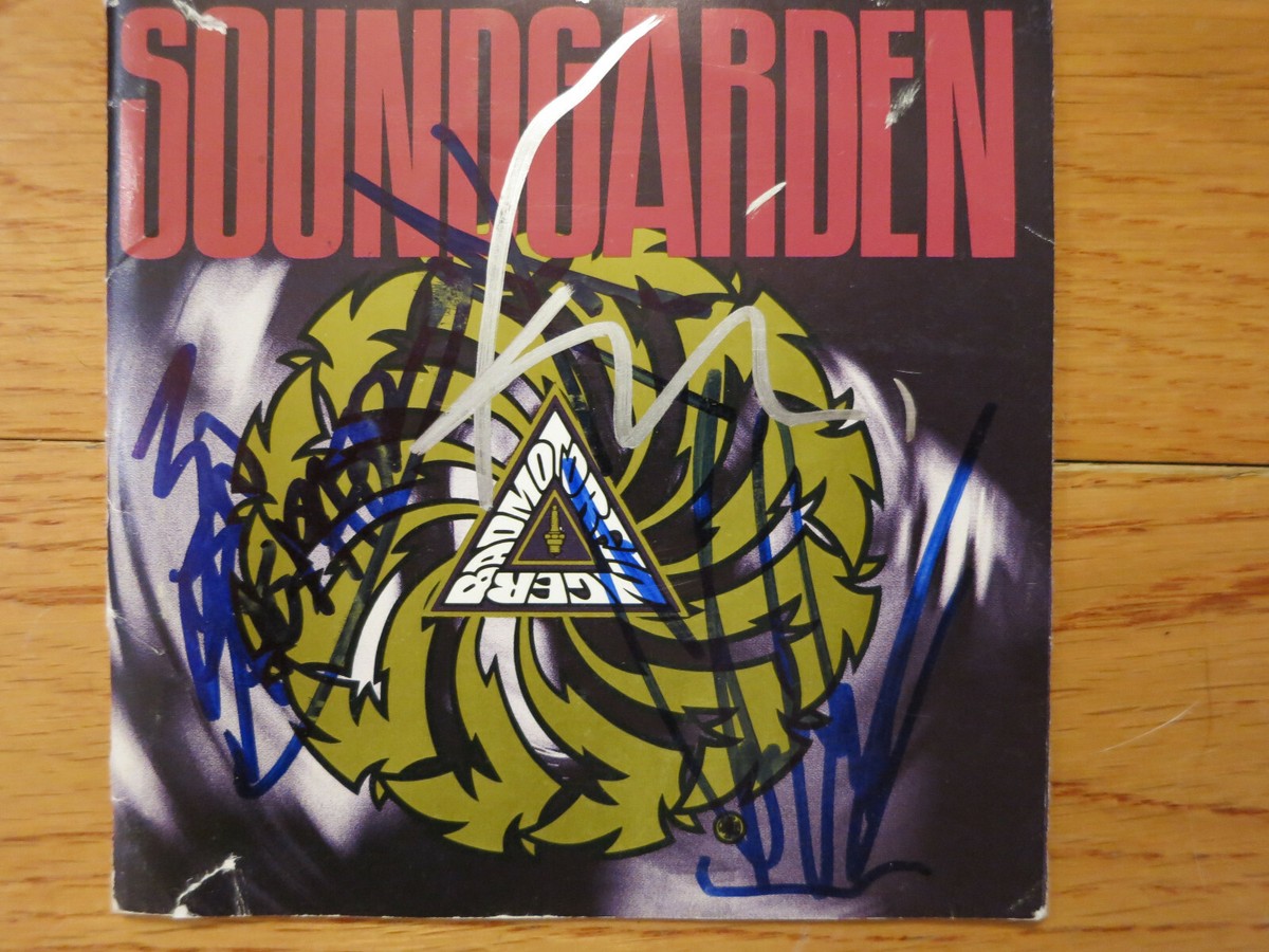 Kim Thayil Ben Shepherd Matt Cameron Signed Soundgarden Badmotorfinger Album COA Proof Autographed Vinyl Record Kim Thayil Ben Shepherd Matt Cameron Signed Soundgarden Badmotorfinger Album COA Proof Autographed Vinyl Record