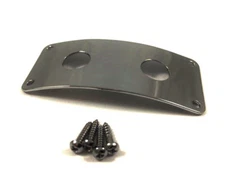 Black Nickel Metal Rectangle Dual/Stereo 1/4" Jack Plate for Guitar/Bass SMJP-BN