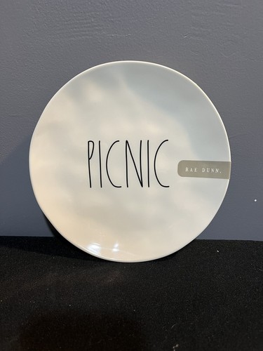 SET of (6) Rae Dunn Melamine Picnic 8" Plates New! Free Shipping!